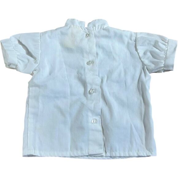 Carter’s 1980’s Pink Polka Dot Bow Tie Baby Tuxedo Shirt - Picture 2 of 4